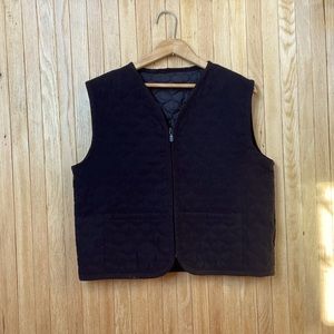 Black quilted vest